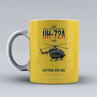 Thumbnail for Airbus UH-72A Lakota design on yellow ceramic mug, double-side print