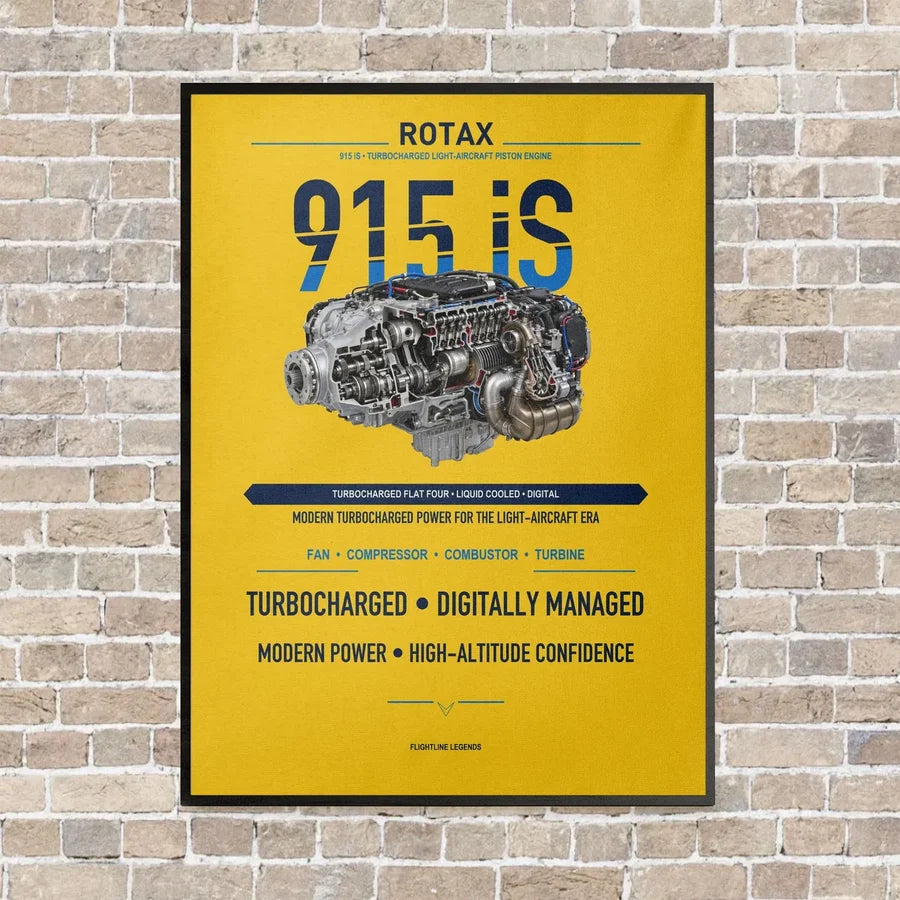 915 iS vertical canvas print - framed - yellow background