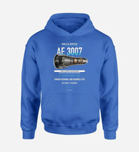 Thumbnail for AE 3007 design on blue hoodie single side