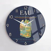 Thumbnail for Chippewa Valley Regional Airport (EAU) design on navy blue no frame wall clock