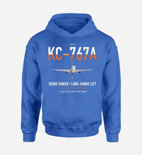 Thumbnail for Boeing KC-767A design on blue double-side hoodie, single-side print