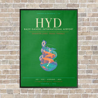 Thumbnail for Rajiv Gandhi International Airport Hyderabad HYD - Canvas Framed - Green