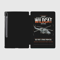 Thumbnail for Leonardo AW159 Wildcat HMA2 design on black samsung tablet tablet case