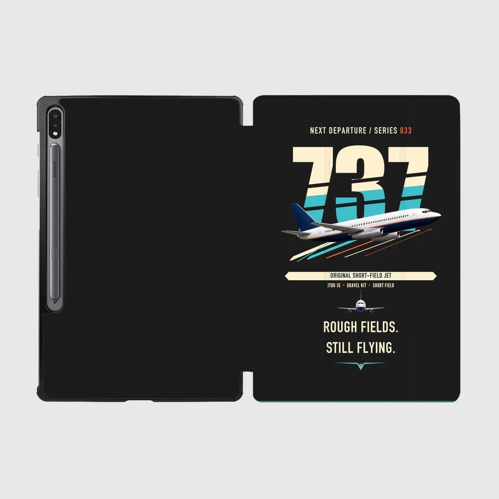 Boeing 737-200 design on black samsung tablet tablet case