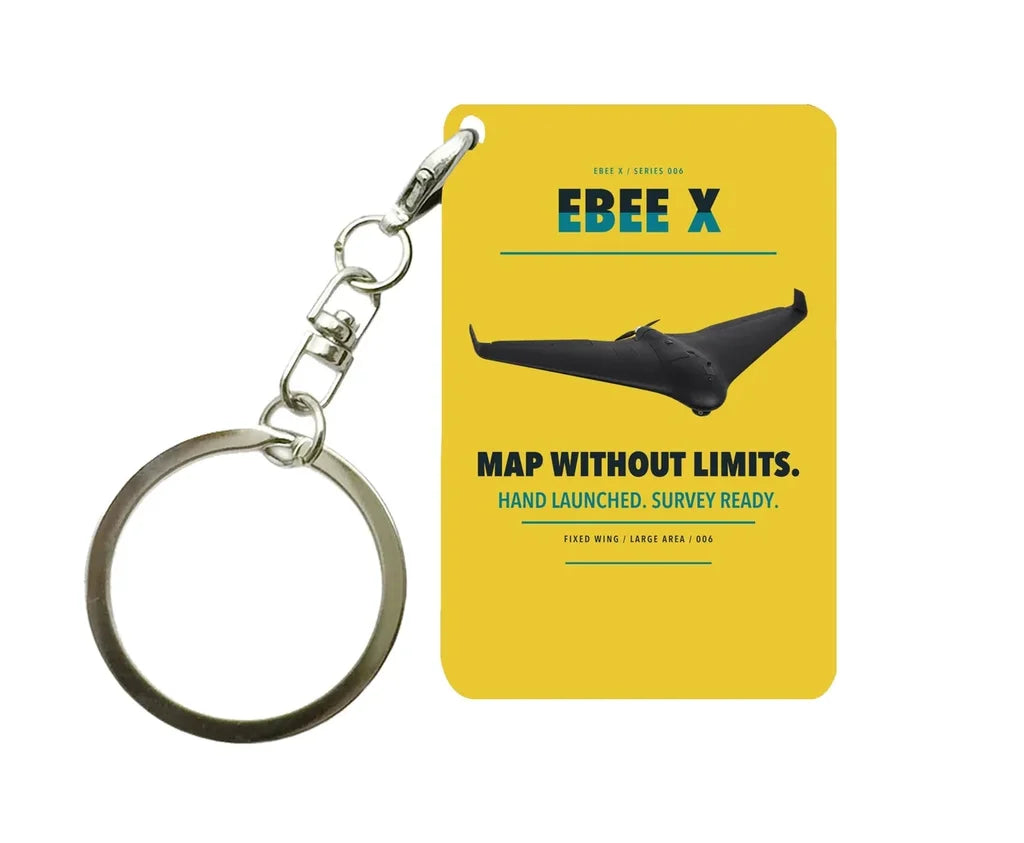 AgEagle eBee X Key Chain design on yellow key chain