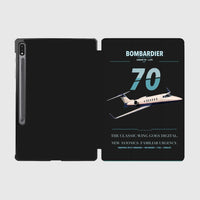 Thumbnail for Bombardier Learjet 70 design on black samsung tablet tablet case