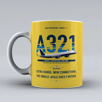 Thumbnail for A321XLR Mug design on yellow airbus