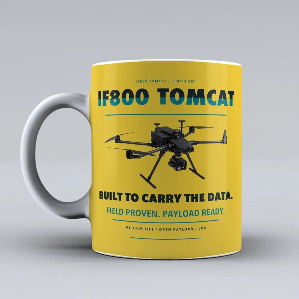 Flight IF800 Tomcat Mug design on yellow inspired