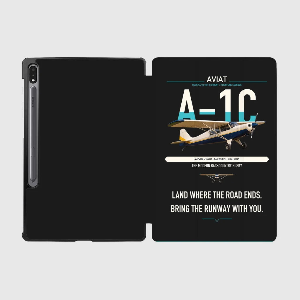 Aviat Husky A-1C-180 design on black samsung tablet tablet case