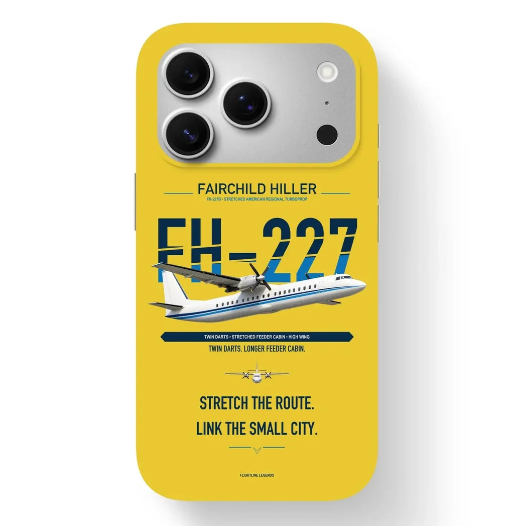 Fairchild Hiller FH-227B Case design on yellow iphone case