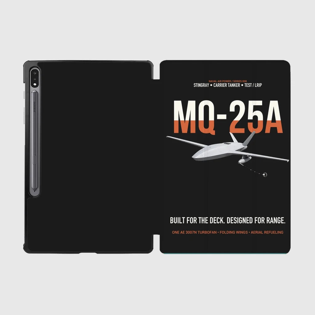 MQ-25A STINGRAY design on black samsung tablet tablet case