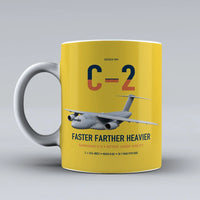 Thumbnail for Kawasaki C-2 design on yellow ceramic mug, double-side print