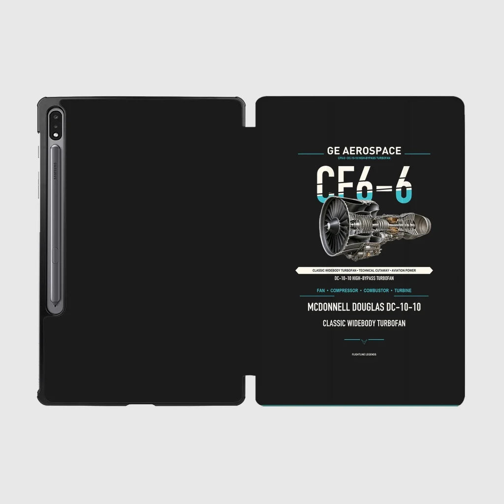 CF6-6 design on black samsung tablet tablet case