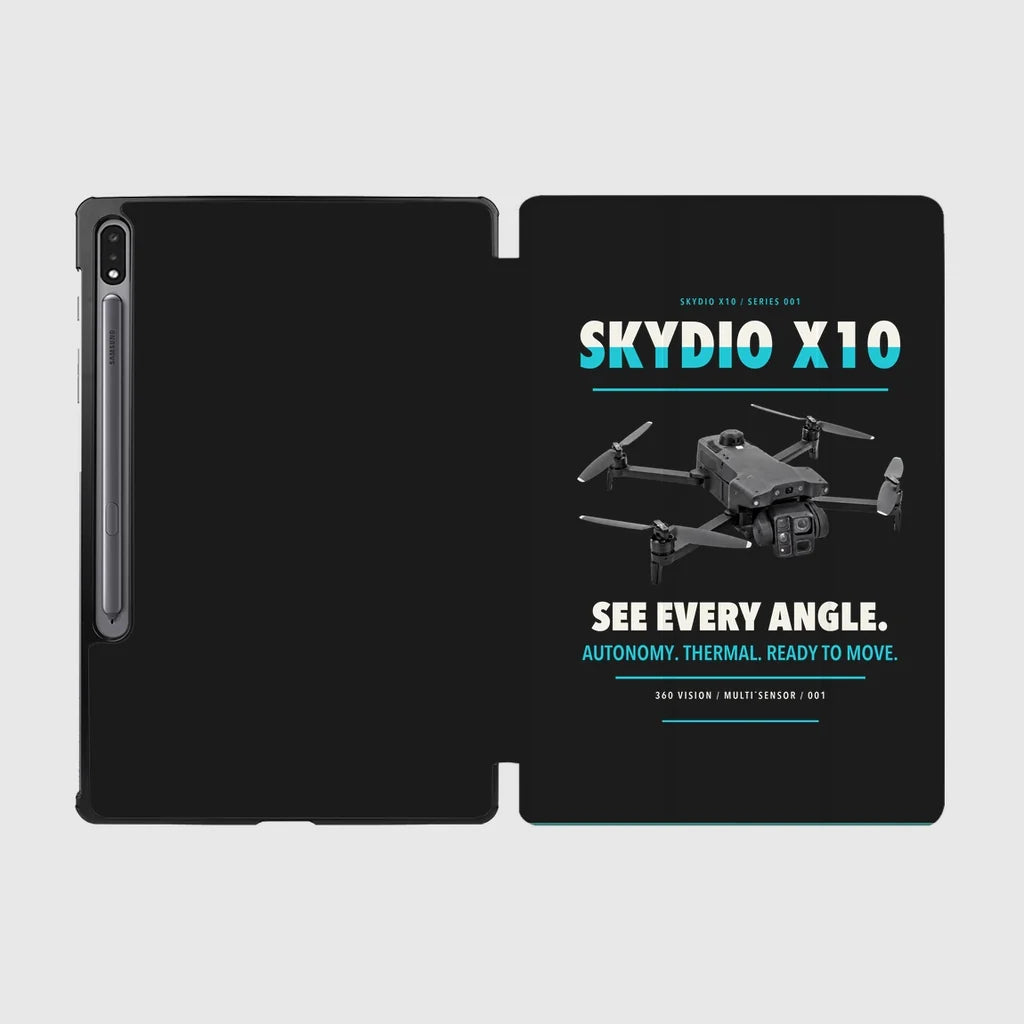 Skydio X10 design on black samsung tablet tablet case