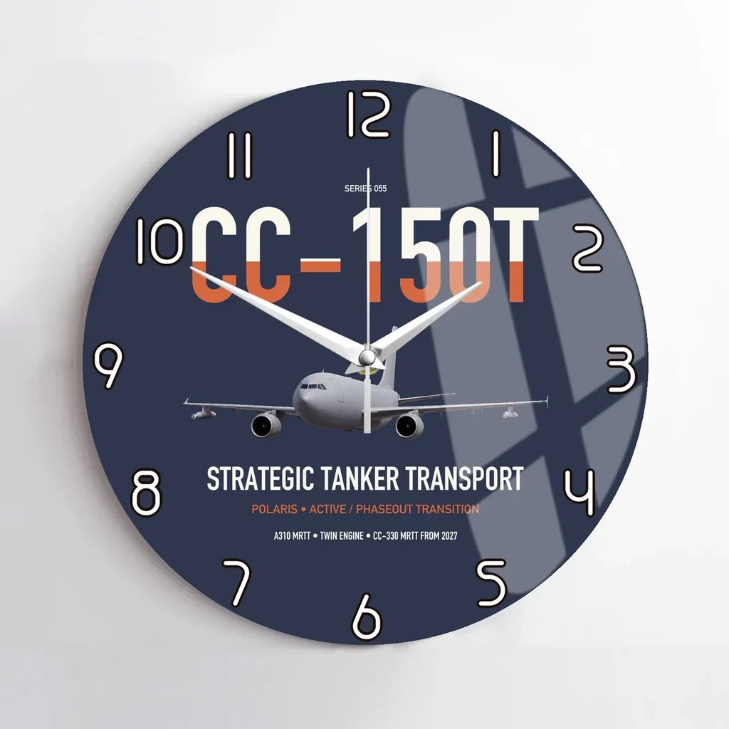 Airbus CC-150T Polaris design on navy blue no frame wall clock