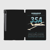Thumbnail for Bombardier Learjet 35A design on black samsung tablet tablet case