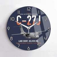 Thumbnail for C-27J Spartan design on navy blue no frame wall clock