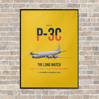 Thumbnail for P-3C Orion vertical canvas print - framed - yellow background