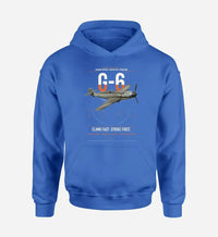 Thumbnail for Messerschmitt Bf 109G-6 design on blue double-side hoodie, single-side print