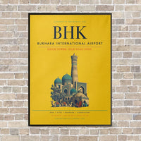 Thumbnail for Bukhara International Airport BHK - Canvas Framed - Yellow