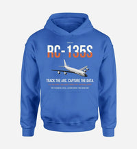 Thumbnail for RC-135S Cobra Ball design on blue double-side hoodie, single-side print