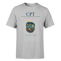 Thumbnail for Cape Town Airport (CPT) T-Shirt single-side front print in Light Gray | cape-town-cpt-airport-double-side-t-shirt