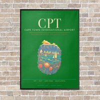 Thumbnail for Cape Town International Airport CPT - Canvas Framed - Green