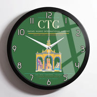 Thumbnail for Rafael Nunez International Airport CTG Wall-Clock Framed - Green