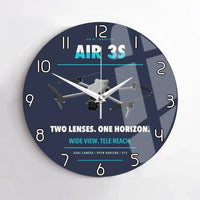 Thumbnail for DJI Air 3S design on navy blue no frame wall clock