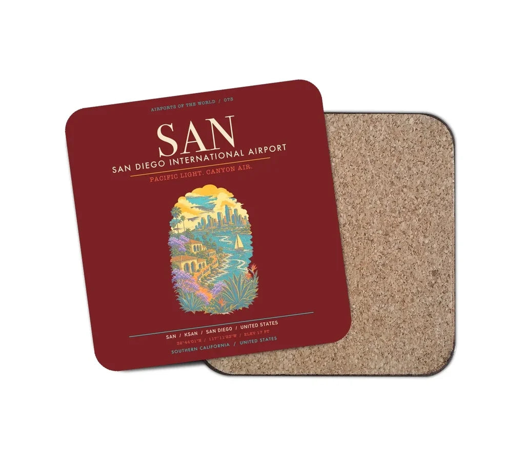 San Diego International Airport SAN - Dark Red