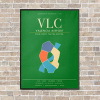 Thumbnail for Valencia Airport VLC - Canvas Framed - Green