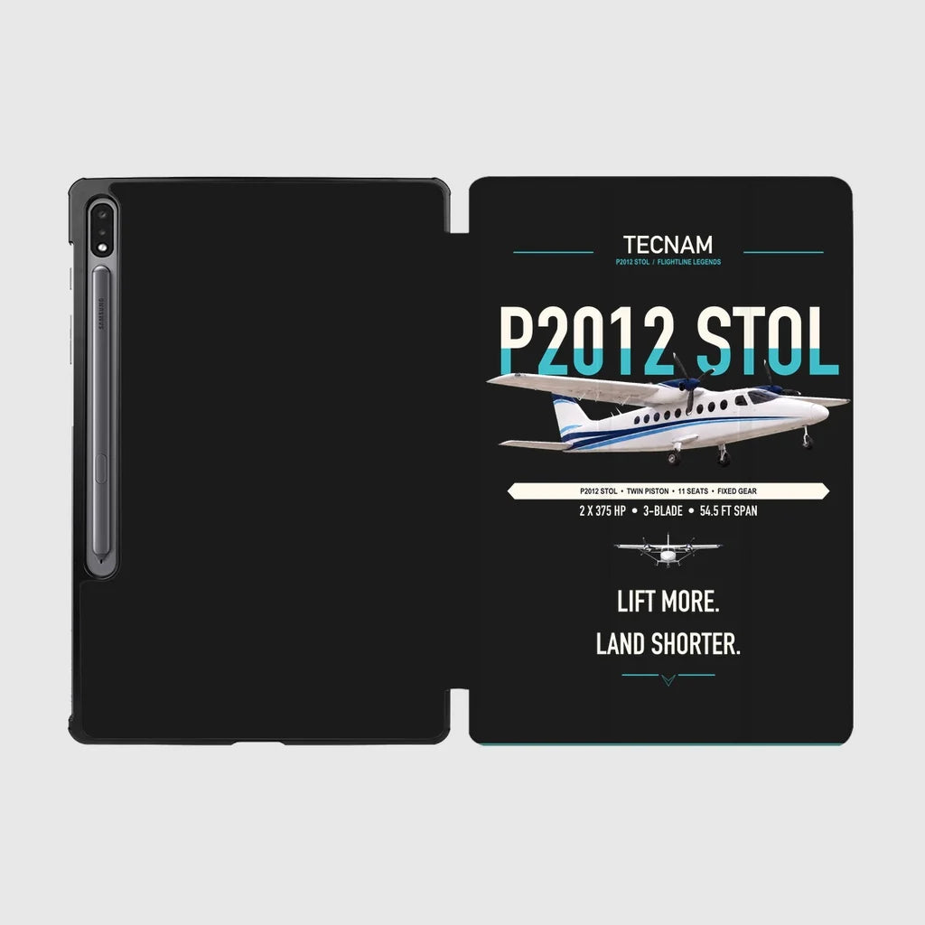 Tecnam P2012 STOL design on black samsung tablet tablet case