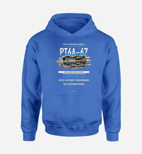 Thumbnail for PT6A-67 design on blue hoodie single side