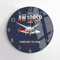 Thumbnail for Leonardo AW109SP GrandNew design on navy blue no frame wall clock