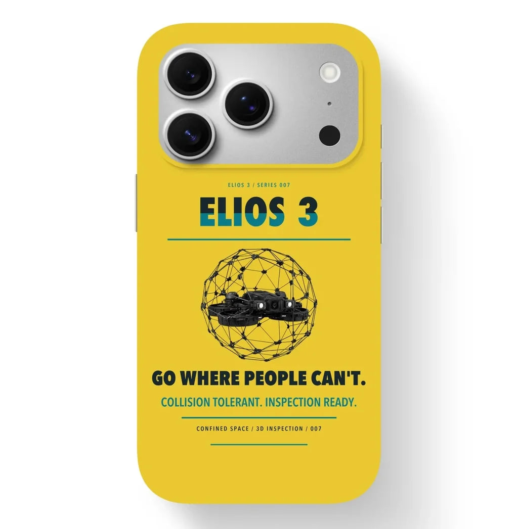 Flyability Elios 3 Case design on yellow iphone case