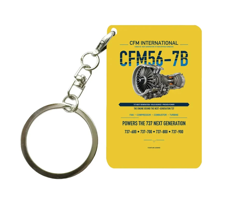 CFM56-7B Key Chain design on yellow key chain