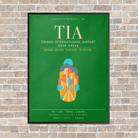 Thumbnail for Tirana International Airport Nene Tereza TIA - Canvas Framed - Green