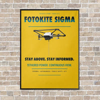 Thumbnail for Fotokite Sigma vertical canvas print - framed - yellow background