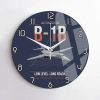 Thumbnail for B-1B Lancer design on navy blue no frame wall clock
