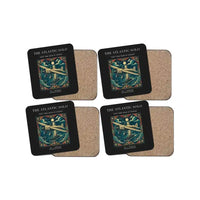 Thumbnail for The Atlantic Solo - Designed Coasters design on black 4-pieces-set