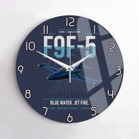 Thumbnail for F9F-5 Panther design on navy blue no frame wall clock