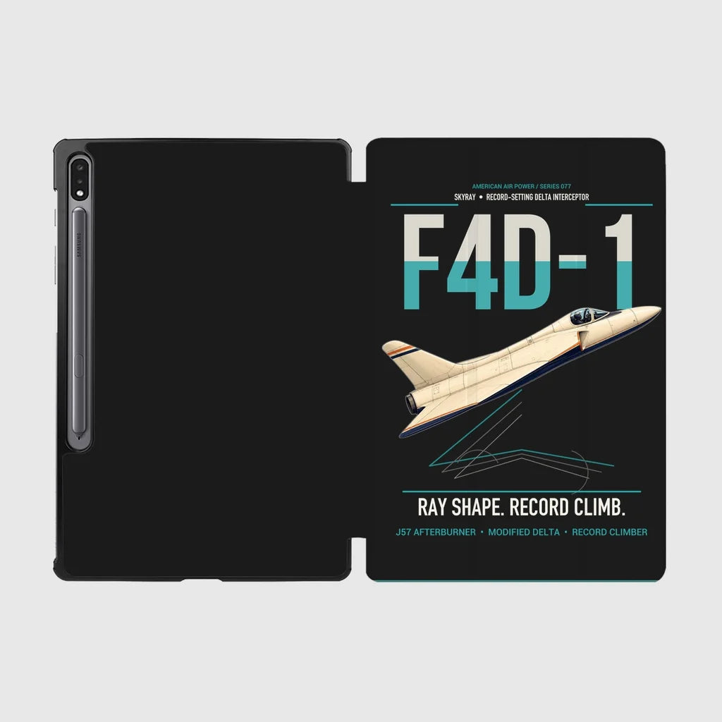 F4D-1 Skyray design on black samsung tablet tablet case