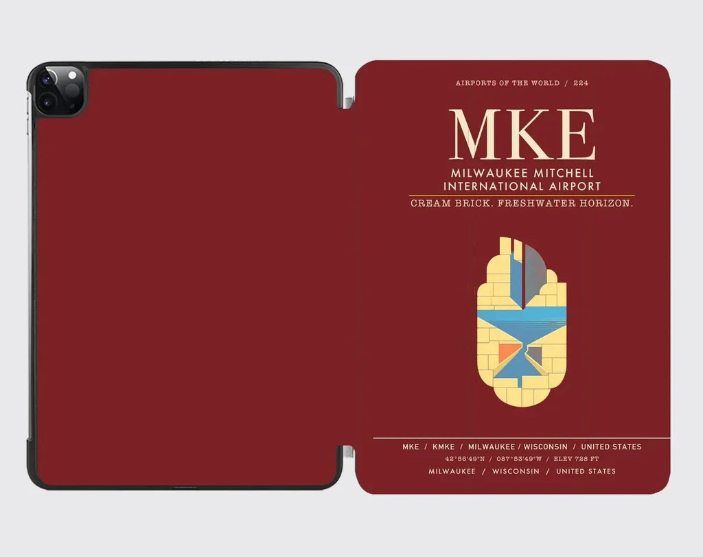 Milwaukee Mitchell International Airport MKE - Dark Red