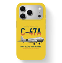 Thumbnail for C-47A Skytrain design on yellow magsafe iphone case, for iPhone 17 Pro