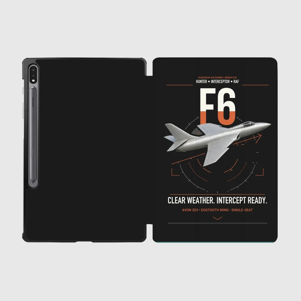 Hawker Hunter F6 design on black samsung tablet tablet case