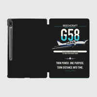 Thumbnail for Beechcraft Baron G58 design on black samsung tablet tablet case