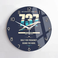 Thumbnail for Boeing 737-800 NG design on navy blue no frame wall clock