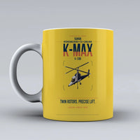 Thumbnail for Kaman K-1200 K-MAX design on yellow ceramic mug, double-side print