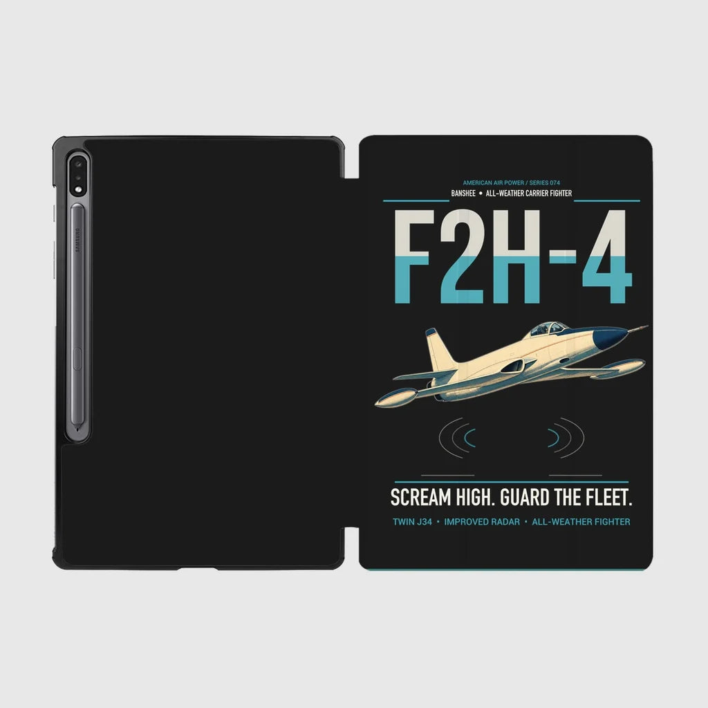 F2H-4 Banshee design on black samsung tablet tablet case