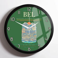 Thumbnail for Belem Val de Cans - Julio Cezar Ribeiro International Airport BEL Wall-Clock Framed - Green